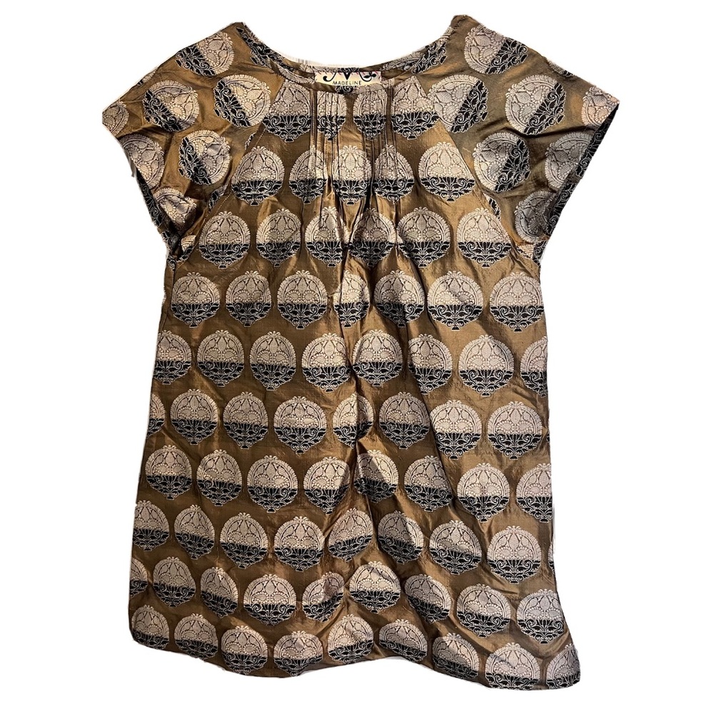 Custom Madeline Weinrib Women’s One Size Cap Sleeve Tunic Blouse